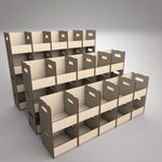 Stackable storage boxes Van racking