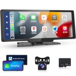 9.3" Touch 2K Car Portable Wireless Apple CarPlay Android Auto Radio + Dash Cam