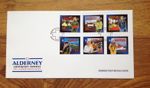 GB  ALDERNEY  2002 Community Services   First Day Cover Unaddressed. Free UK P&P