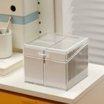 Trading Card Holder Box Customizable Sections Transparent Design for Hobby