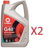 2 x Comma Xstream G48 Concentrated Antifreeze and Coolant 5 Litre XSG5L