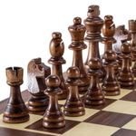 32PCS Wooden Chess Pieces Set Staunton Style 8cm King – No Board Included