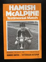Dundee United v Tottenham - 17 August 1983 - Hamish McAlphine Testimonial 