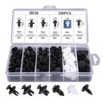 100 Pcs Fender Liner Fastener Rivet Push Clips Retainer 6 Size Universal for Car