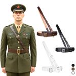 Premuim Genuine Sam Browne Leather Belt Military Parade Ceremonial Uniform Dress