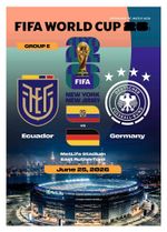 #56 ECUADOR v GERMANY 25 June 2026 WC FAN 12 pg + OFFICIAL TEAM SHEET