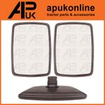Universal Wing Mirror Head Pair 11.5" x 8.5" Tractor Digger Lorry Truck Plant