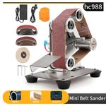 Mini Electric Grinder Belt Sander Polishing Grinding Knife DIY Sharpener Machine
