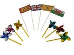 Beach Fun - 6 x Mini Windmills & 4 Sand Flags Sandcastles