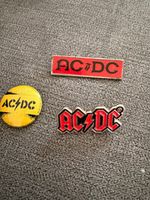 AC/DC Original Badges/Pins Lot of 3 AC/DC Logo Pins & Badges Memorabilia