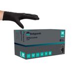 Black Nitrile Gloves Disposable Powder Free Latex Small Medium Large XL, 100 200