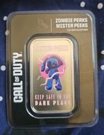 Call of Duty Silver Bar 1oz .999 Fine silver Zombie Perks 'Mister Peeks' Design