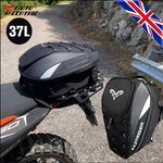 Motorcycle Rear Seat Tail Bag Motorbike Luggage Helmet Storage Backpack Grey~