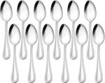 24 Pack Stainless Silver Steel Table Spoon Dinner Dessert Cutlery Kitchenware UK