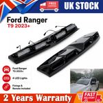 Roof Light Bar Quad LED Lighting Pod Gloss Black Spoiler For Ford Ranger T9 23+