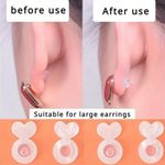 10Pcs Silicone Earring Backs For Heavy Earrings, Invisible Lift Support Pads For