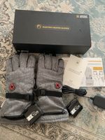 Aroma Season AS005 Battery Heated Gloves L Grey/Black for Skiing Snowboarding