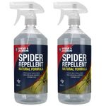 Spider Repellent 2 x 500ml Peppermint Scent Natural Ingredient Spear and Jackson
