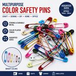 Multipurpose Metal Color Plated Safety Pins Craft Sewing Nickel Assorted Size