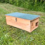 Wooden Hedgehog Feeding Station House Shelter Hibernation Nest Box