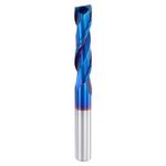 Spiral Router Bit,3/8"x1-5/8"x3-1/2"x3/8" 2-Flute End Mill,Blue Nano Coating