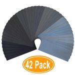 42pcs SANDPAPER 120 to 3000 Mixed Grits Wood Metal Sanding Polishing Wet and Dry