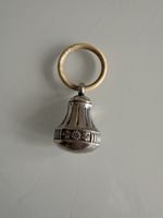 Antique Sterling Silver Bell Baby Rattle & Teething Ring