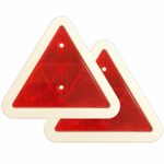 PAIR OF Screw In Warning Triangle REFLECTOR For Caravan Motorhome Truck Trailer
