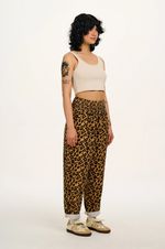 Alexa - Cotton Trousers in Leopard Print