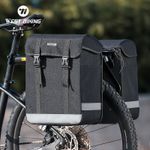 WEST BIKING Waterproof Reflective Bike Bicycle Double Panniers Bag Trunk Bag 33L