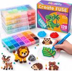 Bmaeeou Mini Fuse Beads Kit 60000 Pieces 2.6mm 120 Colours Pixel Art Craft Set 