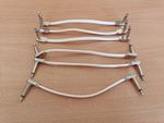6x Ernie Ball 6” flat patch leads (white) - Right-angled ¼” (6.35mm) mono patch