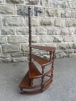 Vintage Mahogany Spiral Library Step
