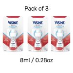Visine Red Eye Hydrating Eye Drops 8ml | Fast Redness Relief | USA Import