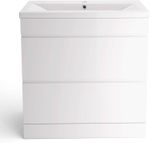 Vanity Sink Unit Ceramic Basin Bathroom White Storage Furniture Drawer 800mm