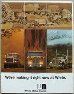 WHITE MOTOR TRUCKS Colour Poster Late 1970s Commander 2 Star Road Boss 2