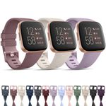 For Fitbit Versa + Versa 2 + Lite Strap Classic Buckle Soft Silicone Watch Band.
