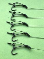 5 X D-RIGS KICKERS WITH BOILIE SCREWS CARP HAIR RIGS LONGSHANK HOOKS FISHING