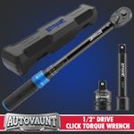 1/2 Ratchet Torque Wrench Sq Drive Socket 10~170Ft-Lb/13.6~230.5N-M Quick Change