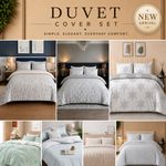 Luxury Reversible Duvet Cover Quilt Covers Bedding Set Single Double King Size