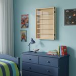 6 Tier Wooden Display Case Wall Mounted Car Model Cabinet Toy Collection Locker