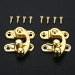 2pcs Retro Gold Suitcase Box Latch Clasp Toggle Locked Buckle Hardware 29mm*33mm