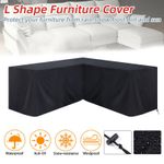 215cm L Shape Garden Furniture Cover Patio Rattan Corner Sofa Dust UV Protector
