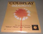 Coldplay Parachutes ORIGINAL PROMO Album Poster Yellow Shiver Trouble  24X18
