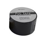 BLACK PVC Electrical Tape 50MM x 33m Wide Insulation Flame Retardant Long Strong