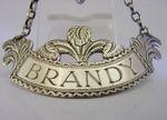 STERLING SILVER BRANDY DECANTER LABEL 1989 BARWARE BATEMAN GEORGIAN COPY