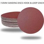 Sanding Discs Hook & Loop 6Inch Orbital Sander Pad 40-2000 Grit Sand Paper 150mm
