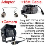 Fendt Vario Terminal Tractor 5 Pin Adaptor + 15M Cable + Reverse Camera Bundle