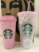 Starbucks 2026 Cherry Blossom Pink Cold & Hot Cup Sakura Set (2x) Japan new