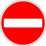 Reflective RA2 Road legal Safety sign No entry for vehicular traffic